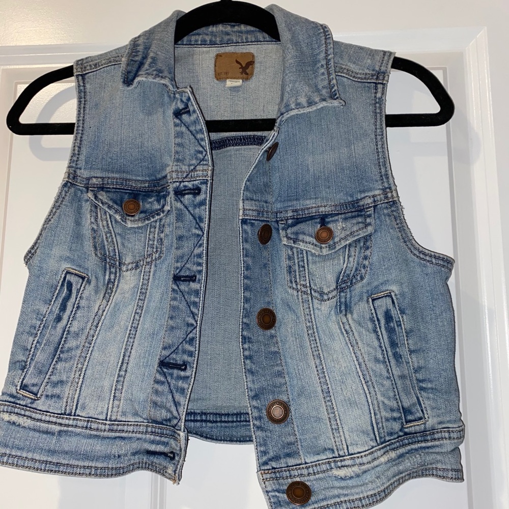 American eagle jean vest